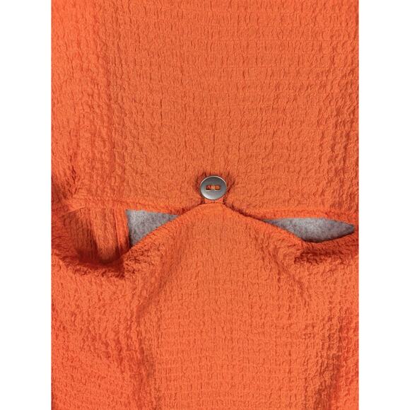 IC by Connie K Cardigan Women’s XL Orange Crinkle Pockets Relaxed Lagenlook USA - Picture 8 of 10